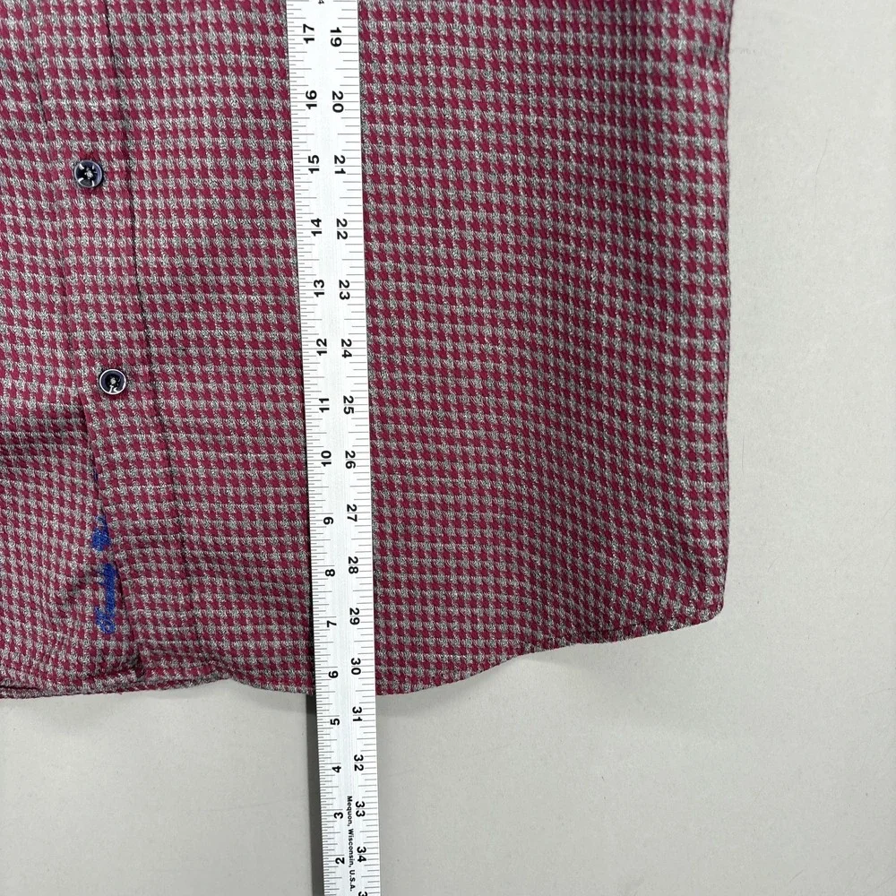 Robert Graham Shirt Mens XL Red Check Cotton Button Up Long Sleeve Classic‎ Fit